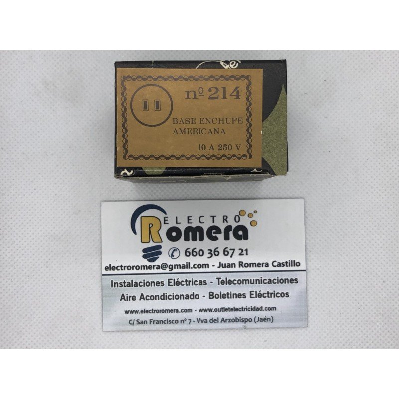 BASE ENCHUFE AMERICANO ESFERICO 10A 250V 4 BASE ENCHUFE AMERICANO ESFERICO 10A 250V