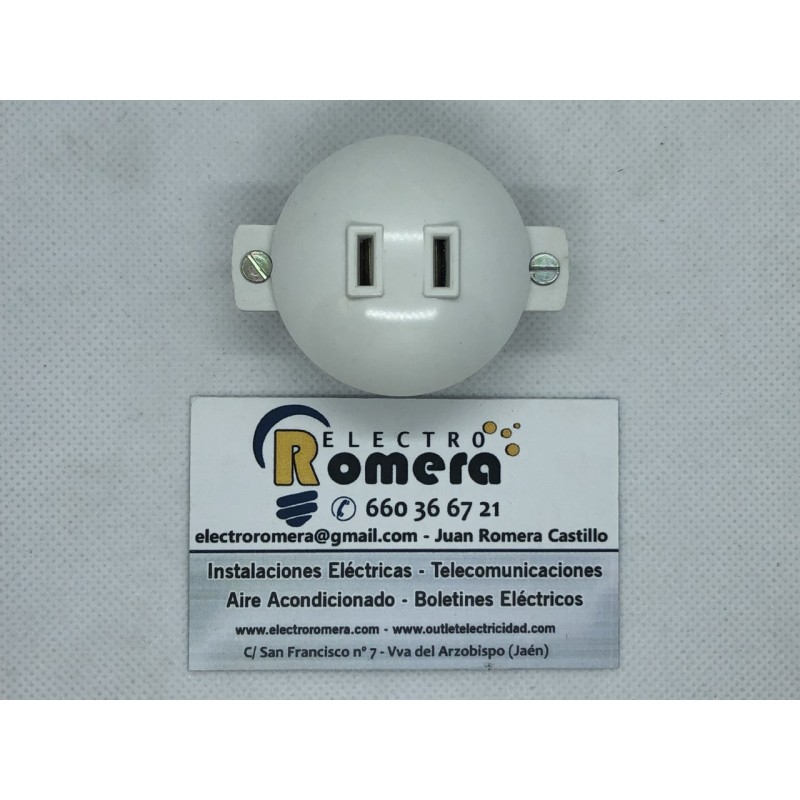 BASE ENCHUFE AMERICANO ESFERICO 10A 250V