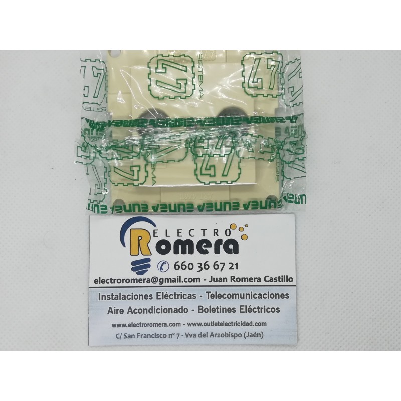 TAPA MODULAR TV- FM COLOR MARFIL