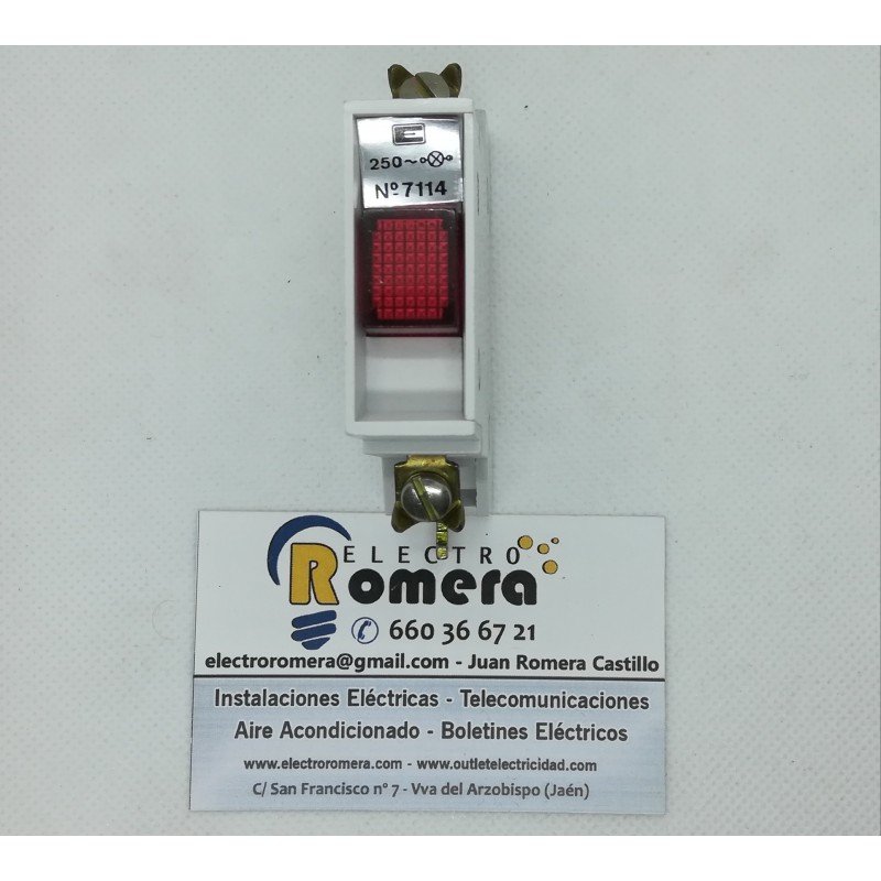 SISTEMA MODULAR LUMINOSO 250V COLOR ROJO EUNEA