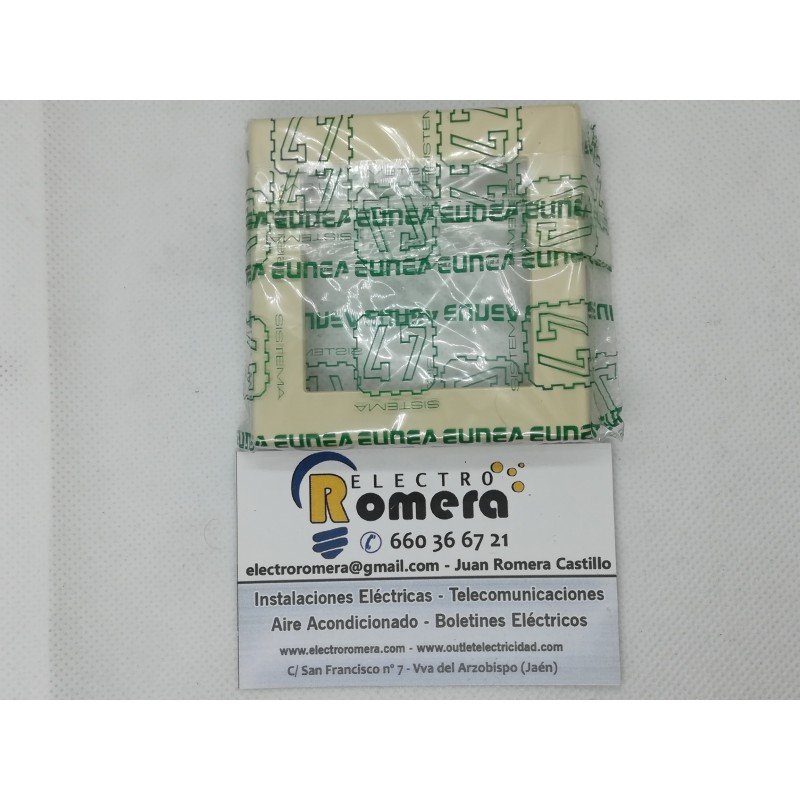 PLACA 2 MODULOS BLANCO MARFIL EUNEA 47412.09