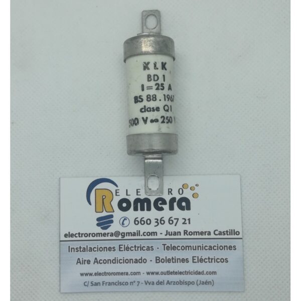 FUSIBLE TERMICO FUSANOR KLK BD1 25A 500V