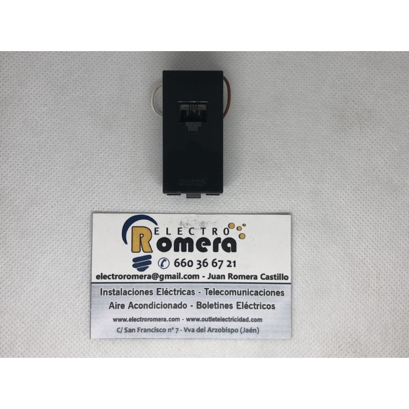 BASE DE ENCHUFE TELÉFONO EBANO