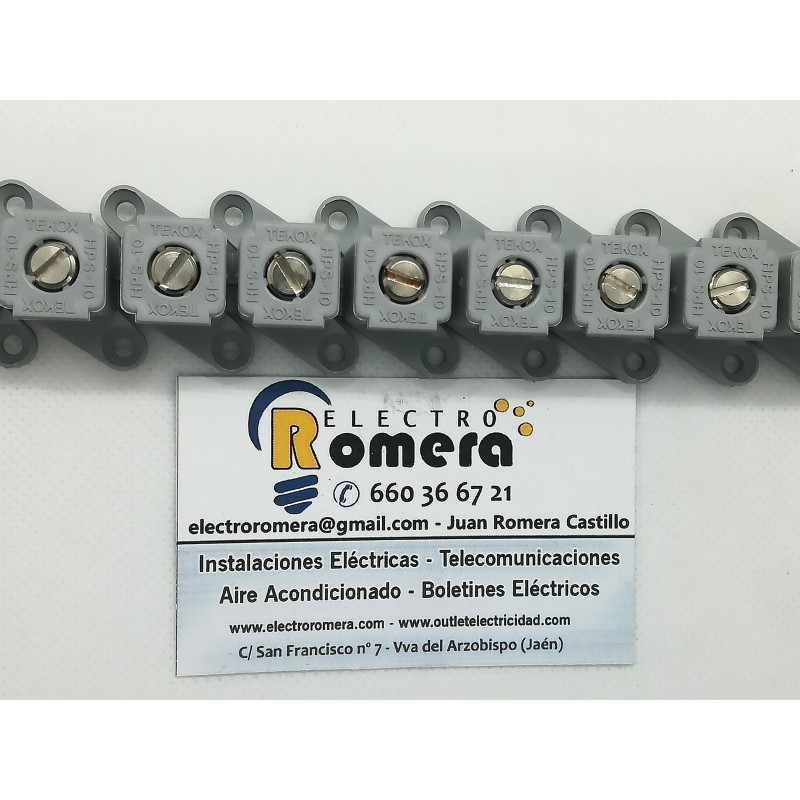 REGLETA DE CONEXIONES CON TORNILLO IMPERDIBLE 10mm TEKOX