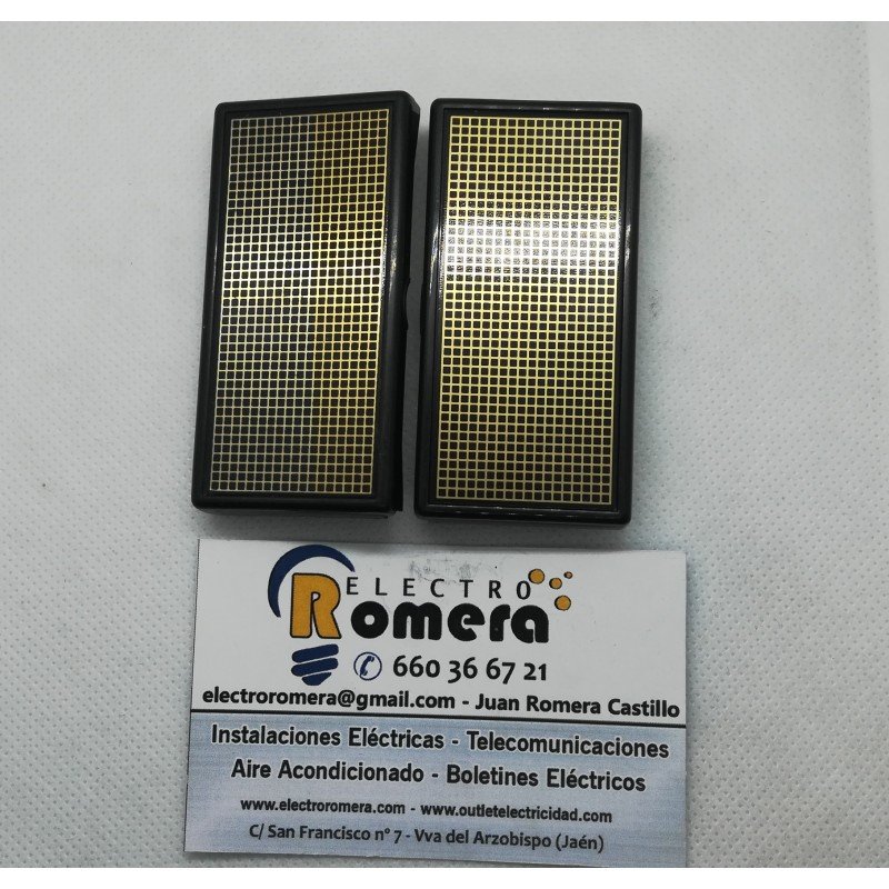 TECLA EBANO Y DORADO DOBLE EUNEA SISTEMA 47