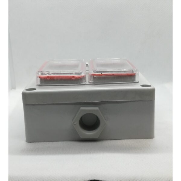 CAJA PARA 2 MECANISMOS CON TAPA ARTICULADA SUPERFICIE VILLAPLANA