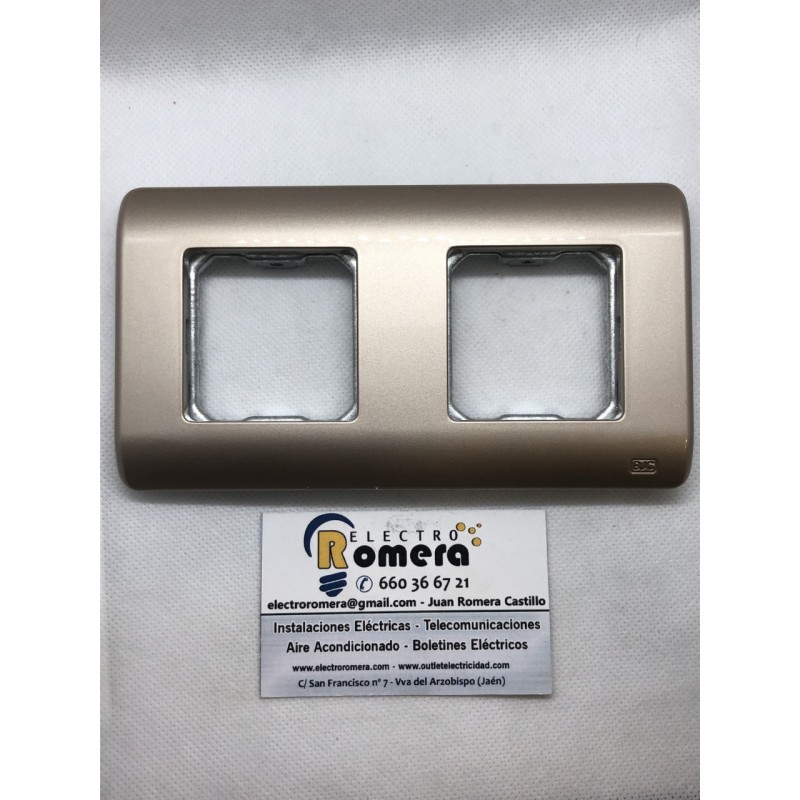 PLACA 2 ANCHOS CON BASTIDOR Y GARRAS DORADO