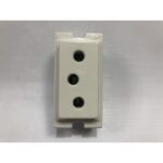 BASE ENCHUFE BIPOLAR CON TOMA TIERRA 16A 380V BLANCO