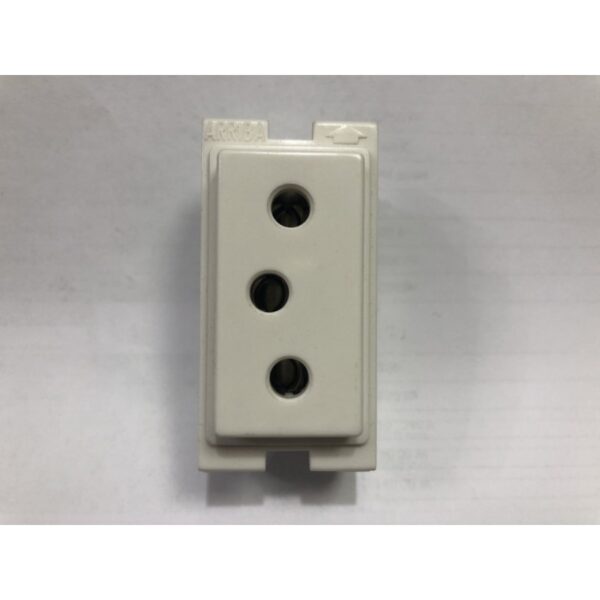 BASE ENCHUFE BIPOLAR CON TOMA TIERRA 16A 380V BLANCO