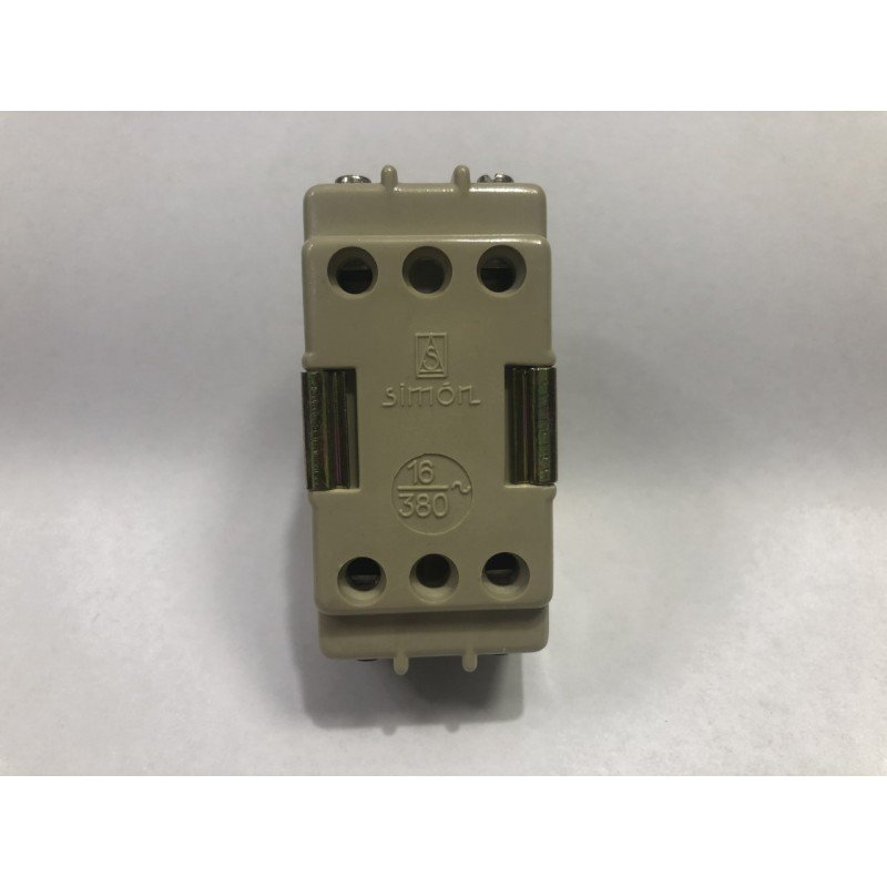 INTERRUPTOR DOBLE 16A 380V SIMON BLANCO 3 INTERRUPTOR DOBLE 16A 380V SIMON BLANCO