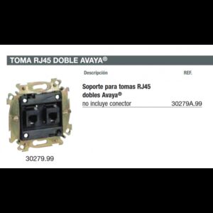 CUERPO SOPORTE DOBLE CON ROBLE RJ 45 DOBLE ANAYA
