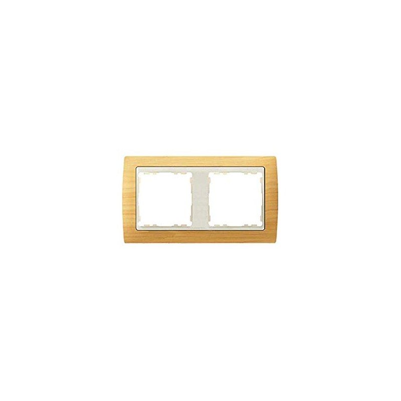 Marco para 2 elementos pino interior marfil Simon 82 82725-69