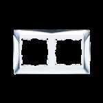 Marco Cromado blanco 2 elementos simon 82624-63