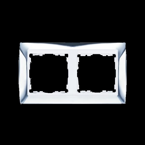 Marco Cromado blanco 2 elementos simon 82624-63