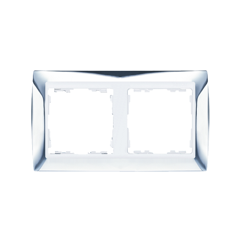 Marco Cromado blanco 2 elementos simon 82624-63