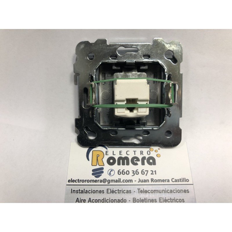 CONECTOR HEMBRA RJ 45  CON MECANISMO Y TAPA 18095-AN