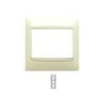 PLACA DE 3 ELEMENTOS VERTICAL STANDAR 21303 BJC CORAL BLANCO