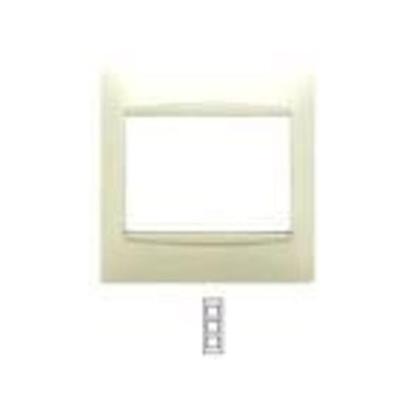 PLACA DE 3 ELEMENTOS VERTICAL STANDAR 21303 BJC CORAL BLANCO