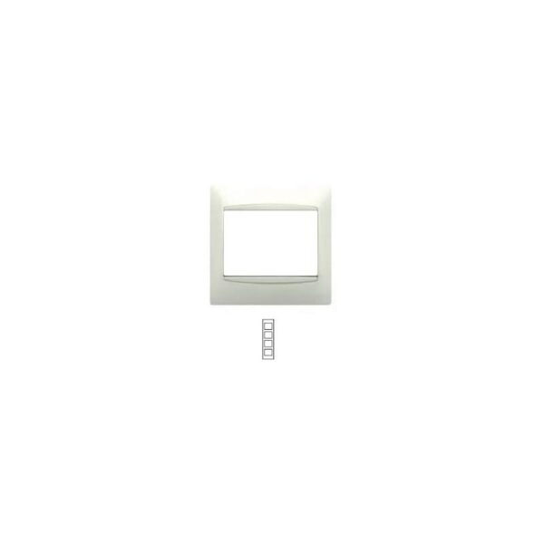 PLACA DE 4 ELEMENTOS VERTICAL 21104-A SIN EMBELLECEDOR BEIGE