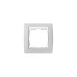 Marco para 1 elemento gris interior blanco Simon 82 82611-33
