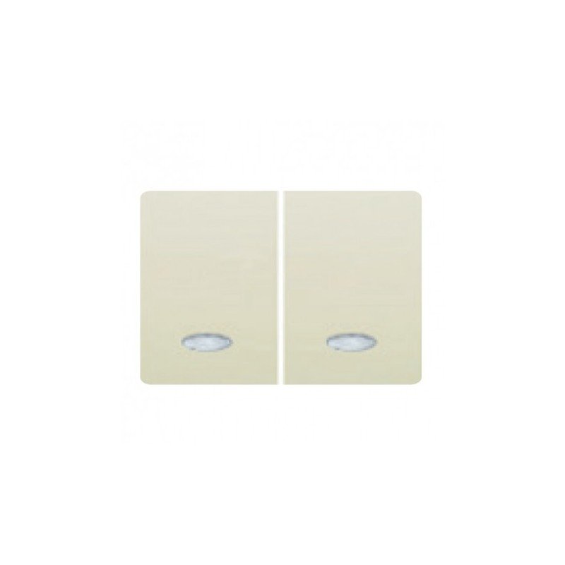Tecla Doble Pulsador Luminoso Beige Bjc Coral 21709-al