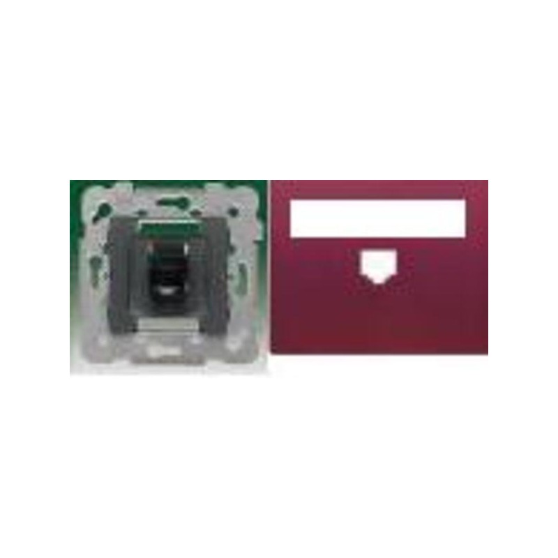 TOMA TELEFONO 4/6 CONTACTOS ROJO RUBI BJC IRIS 18082-RR