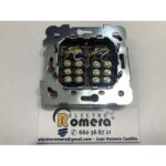 TOMA DOBLE FRONTAL TELEFONO 6 CONTACTOS ROJO RUBI BJC 18282 RR