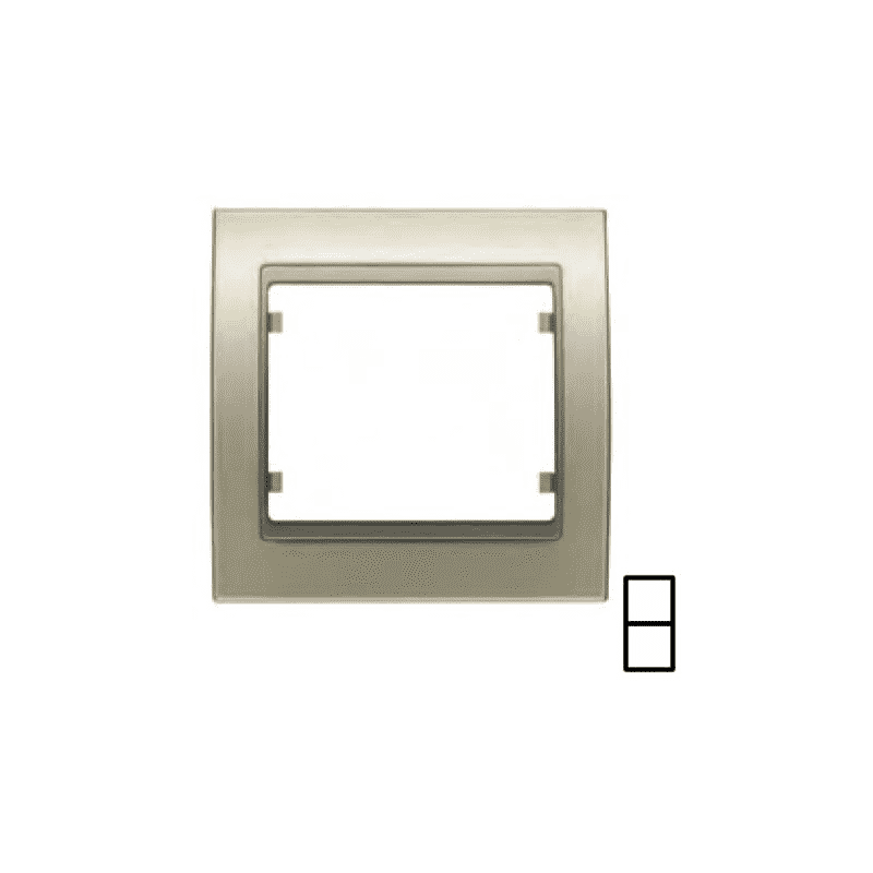 Marco 2 elementos vertical DORADO MALTA BJC Mega 22102-DM