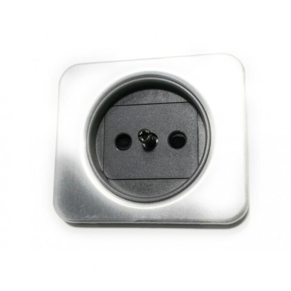 TAPA ENCHUFE BIPOLAR COLOR  ALUMINIO 75040-33