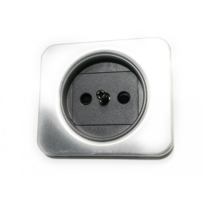 PLACA ENCHUFE NORMAL ALUMINIO 75040-33