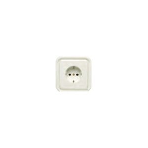 TAPA PARA BASE ENCHUFE TOMA TIERRA LATERAL MONOBLOCK SERIE IBIZA BLANCO 10032