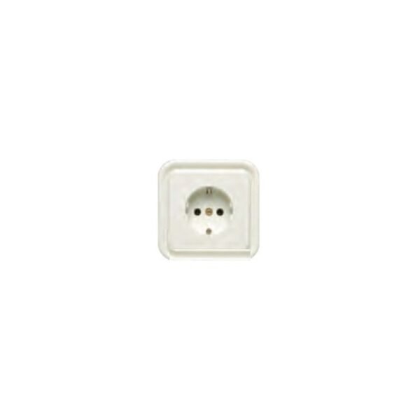 TAPA PARA BASE ENCHUFE TOMA TIERRA LATERAL MONOBLOCK SERIE IBIZA BLANCO 10032