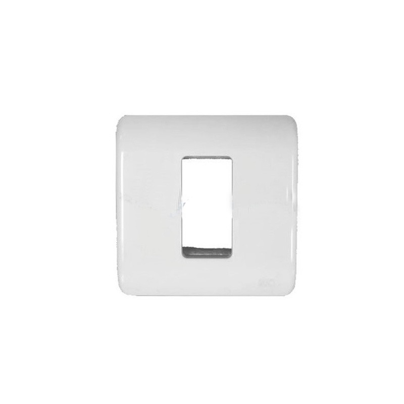 PLACA 1 ELEMENTO ESTRECHO CON BASTIDOR ROJO CARMIN