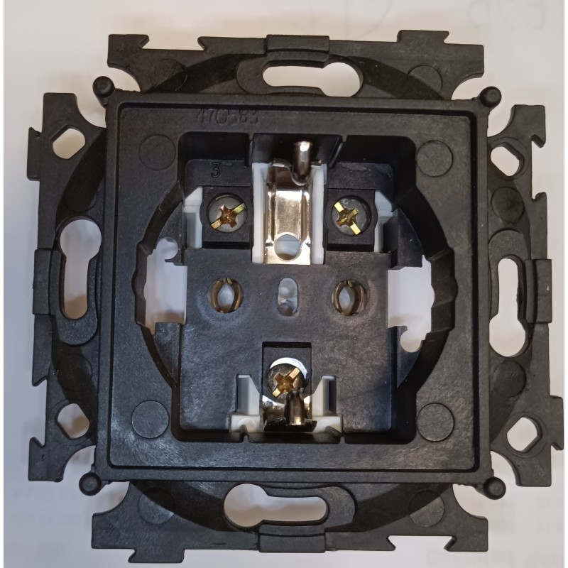 Base schuko 2p t 16A con bastidor sin garras original 30036.90 EUNEA SM