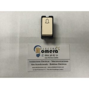 PULSADOR CON SIMBOLO DE CAMPANA MARFIL SERIE IMPACT 9410