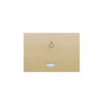 TECLA PULSADOR LUZ CON DIFUSOR DORADO PERLADO BJC CORAL 21717-DPL