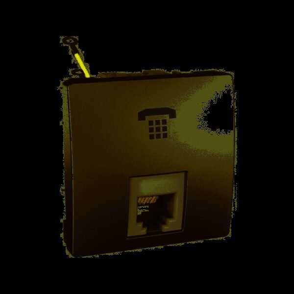 Toma teléfono ancha RJ12 6 contactos ALUMINIO Schneider Unica U3.497.30