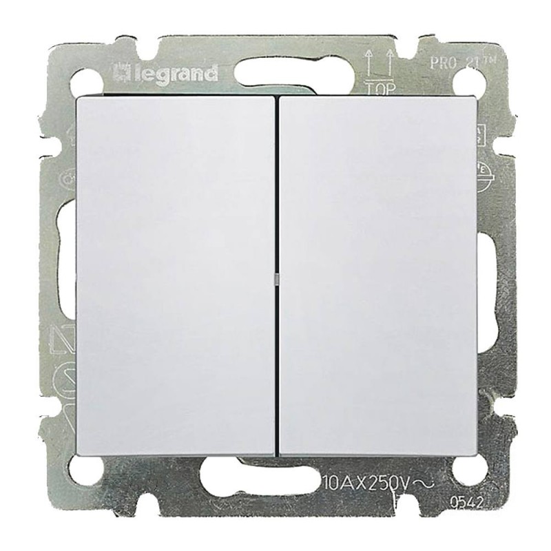 DOBLE CONMUTADOR BLANCO LEGRAND 774408