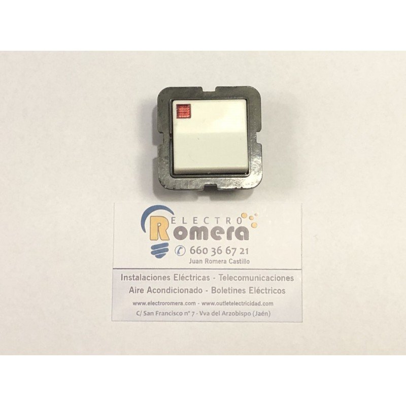 INTERRUPTOR CON LUMININOSO Y CONTACTO CERRADO BLANCO SERIE IMPACT 647