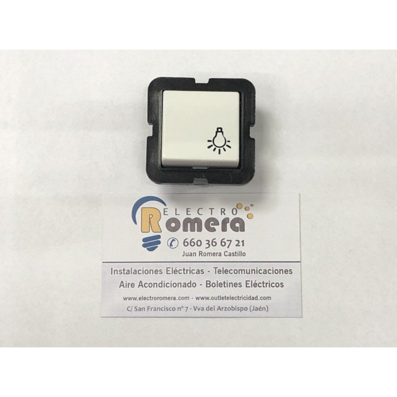 PULSADOR BOMBILLA BLANCO SERIE IMPACT 426
