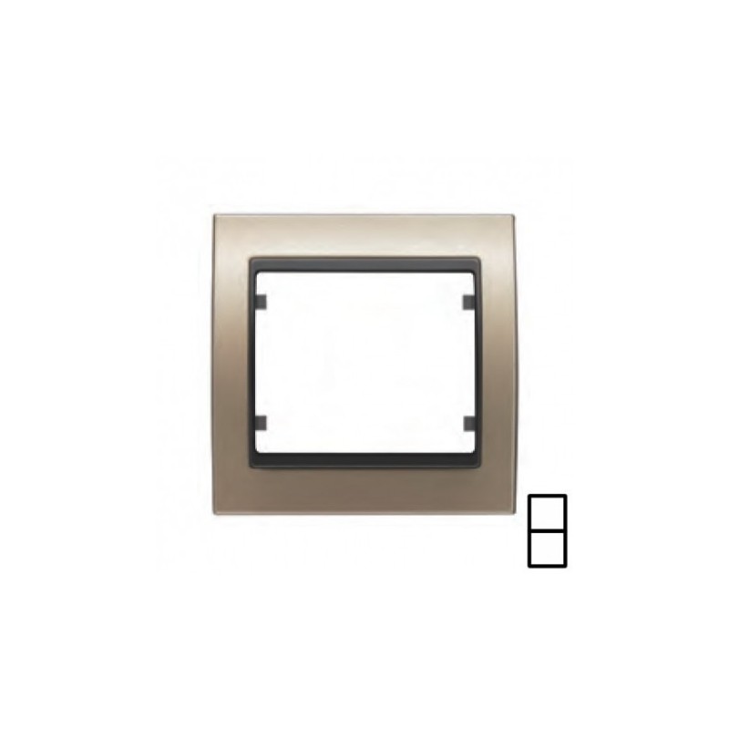 Marco 2 Elementos Vertical Bronce Niebla Cosso Bjc Mega 22102-bnc