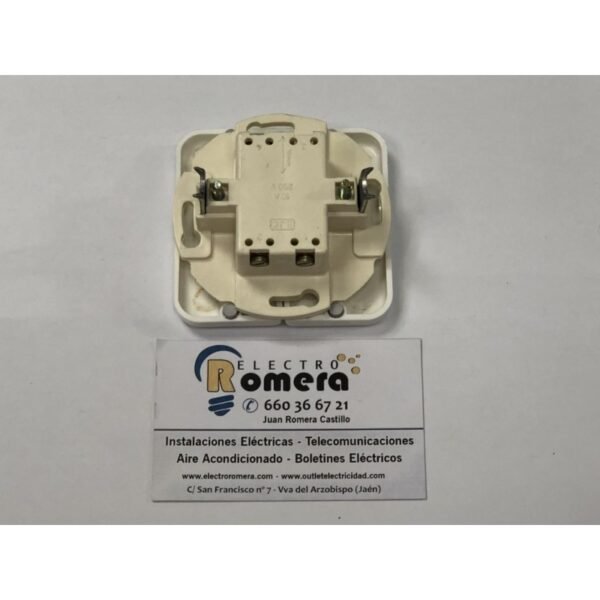 DOBLE INTERRUPTOR BLANCO BJC IBIZA 10009 CON SU TECLA