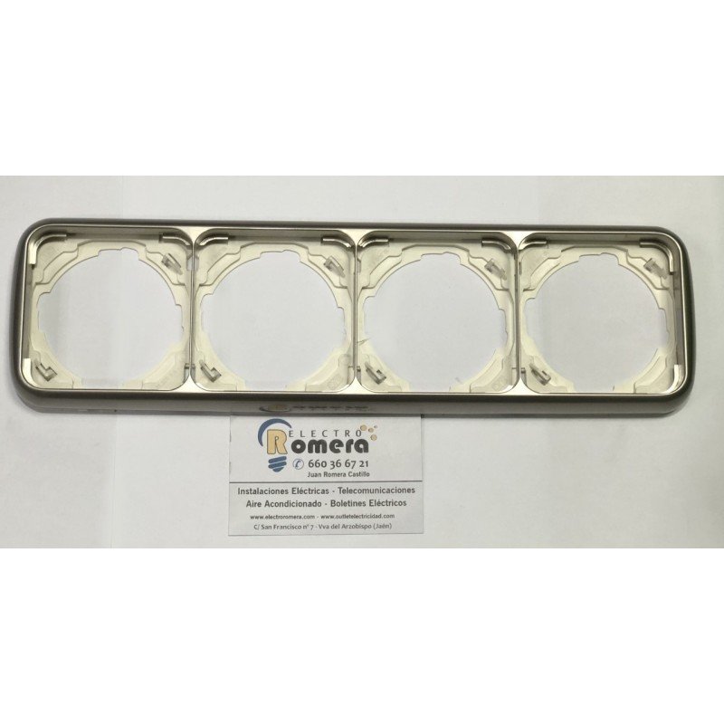 MARCO CON ADAPTADOR 4 ELEMENTOS NIQUEL MATE BJC IBIZA 2000 10304-NIM