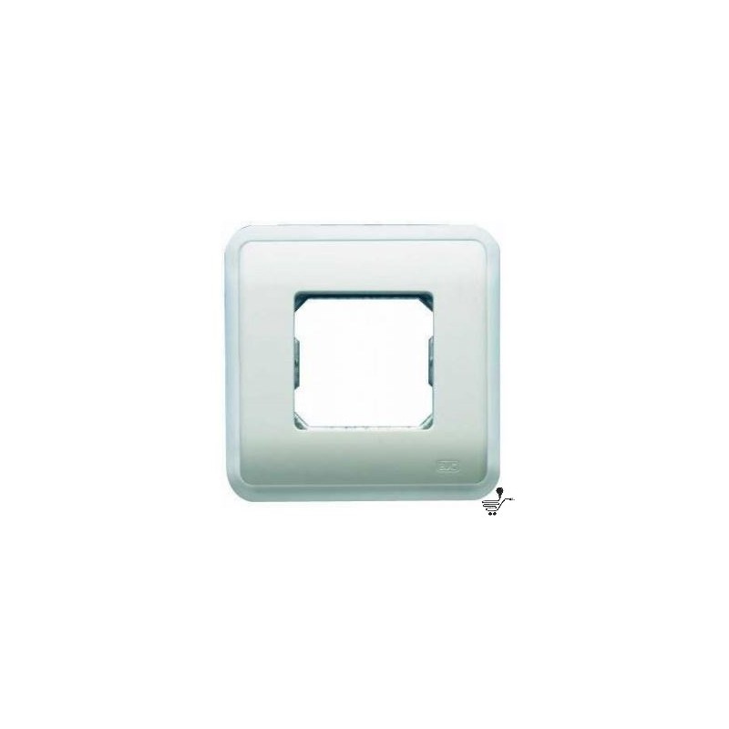 PLACA 2 ELEMENTO ANCHO CAJA SIN ESTRELLA 16662-A BEIGE