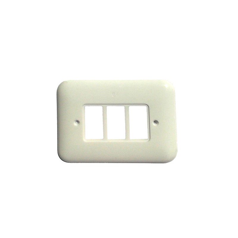 placa rectangular blanca plastimetal 3 elementos 153