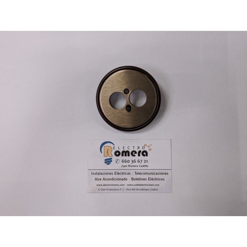 TAPA TOMA TV / R BRONCE Y MARRÓN BERKER STARPOINT 118786