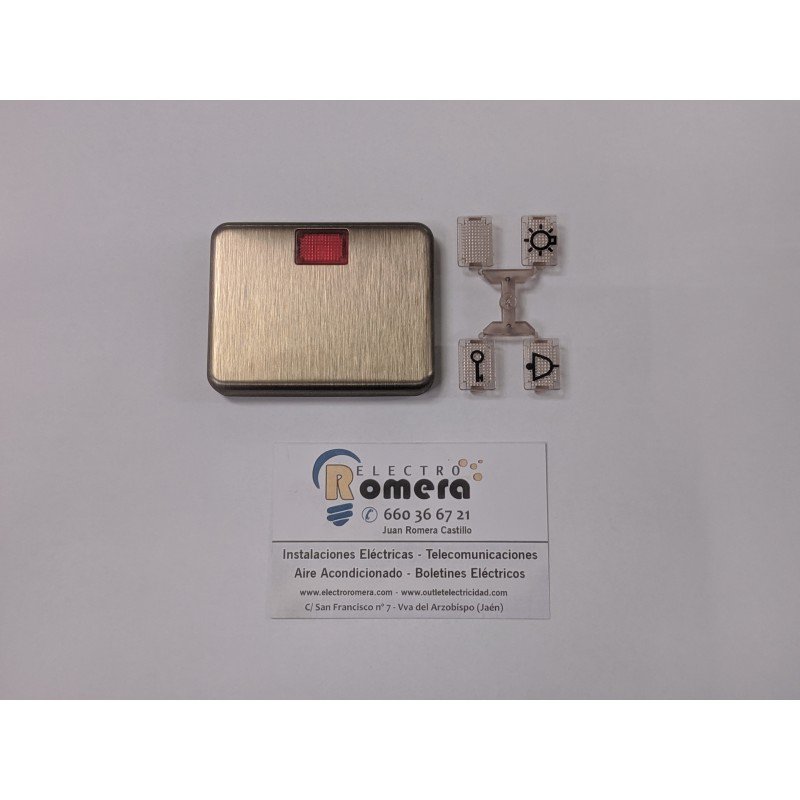 TECLA CON VISOR LUZ TIMBRE BERKER MODUL MB 141601