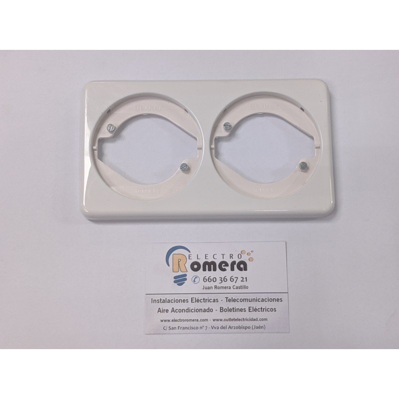 PLACA 2 ELEMENTOS BLANCO BERKER STARPOINT 136409