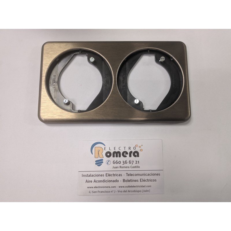 PLACA DE 2 ELEMENTOS BRONCE BERKER STARPOINT 136436