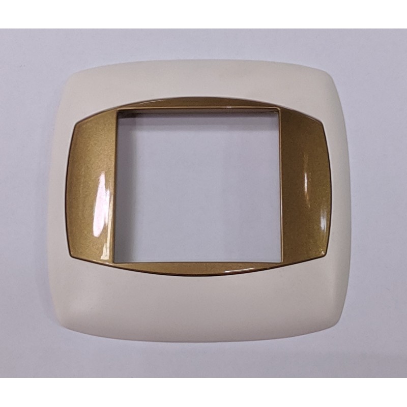 PLACA DE 1 ELEMENTOS MARFIL ORO MATE SM100 40462.550